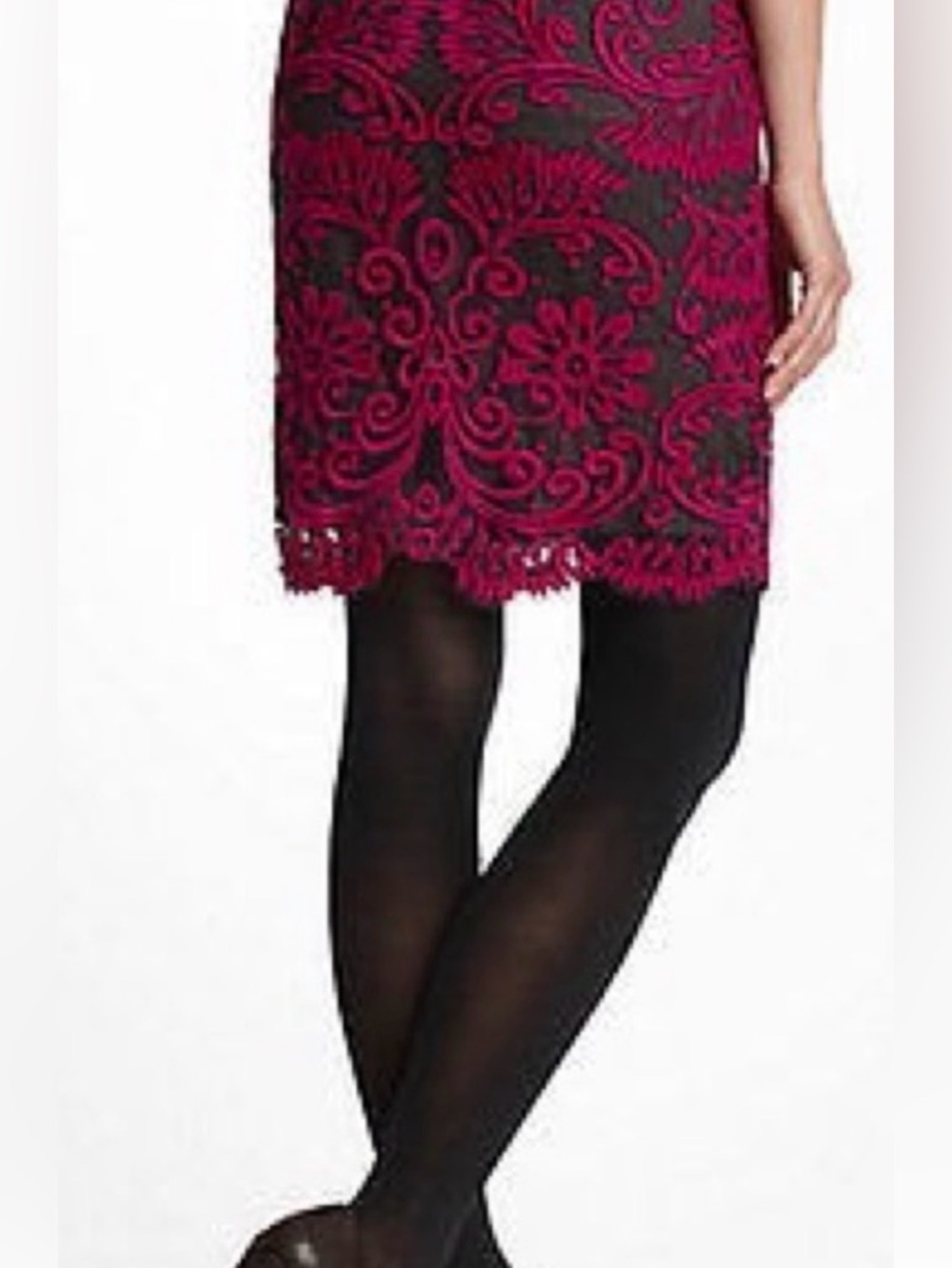 Anthropologie X Yoana Baraschi Whimsygoth Embroidered Floral Lace Overlay Skirt - Picture 2 of 10